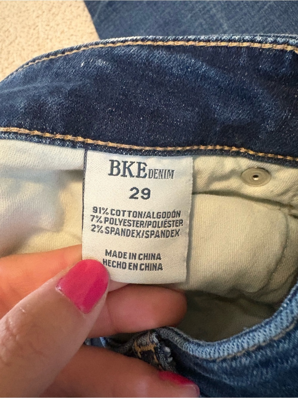 BKE Women's PAYTON Skinny Jeans in Dark Blue Wash - Picture 5 of 5